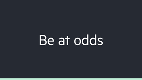 Be at odds image