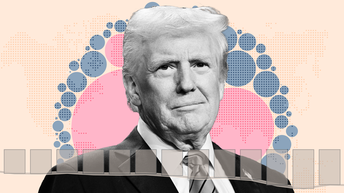 A photo of Donald Trump over FT branding