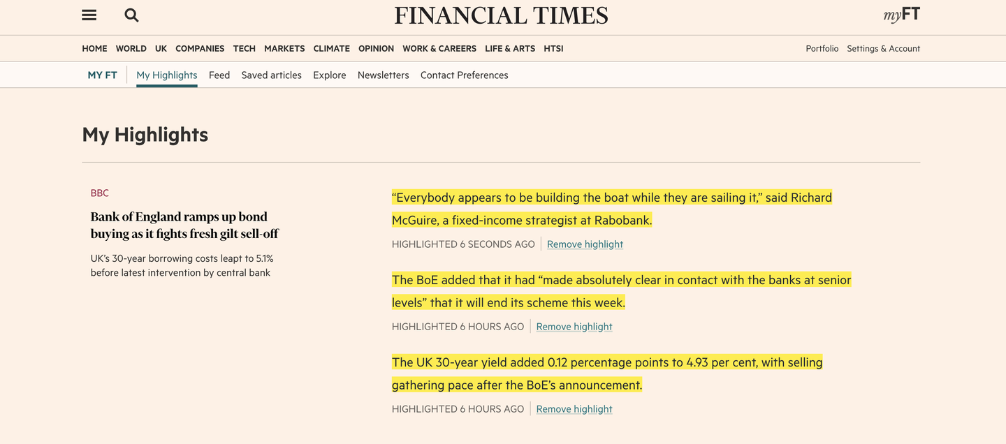 FT.com highlighting tool