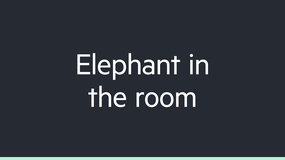 Elephant in the room image