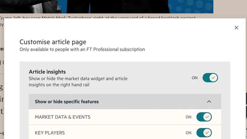 Article Insights customisation