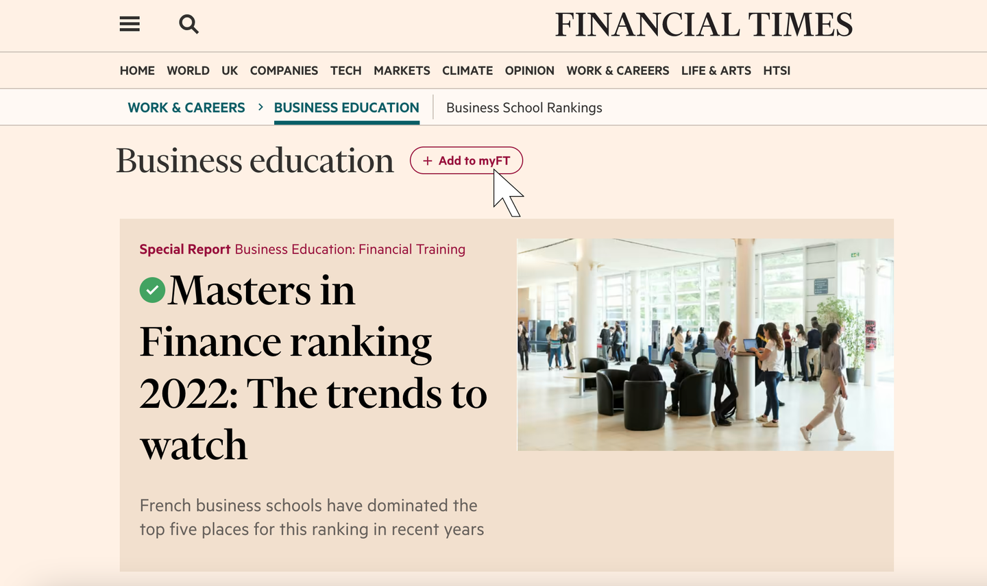 FT Business Education